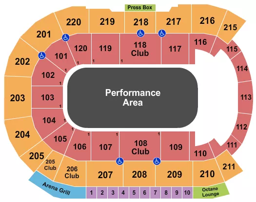 seating chart for Angel of the Winds Arena - Endurocross - eventticketscenter.com