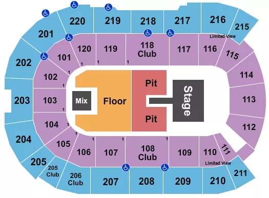 seating chart for Angel of the Winds Arena - Parker McCollum - eventticketscenter.com