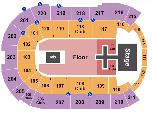 seating chart for Angel of the Winds Arena - Phil Wickham - eventticketscenter.com