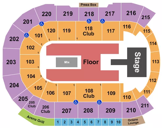 seating chart for Angel of the Winds Arena - Shreya Ghoshal - eventticketscenter.com