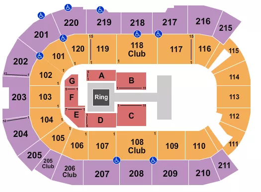 seating chart for Angel of the Winds Arena - Wrestling - eventticketscenter.com