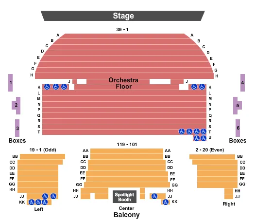 Endstage Seating Map