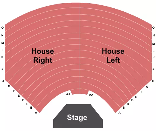 seating chart for Angus Bowmer Theatre - Oregon Shakespeare Festival - End Stage - eventticketscenter.com