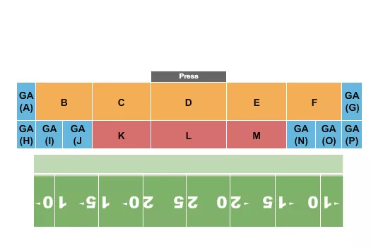 seating chart for Ankeny Stadium - DCI - eventticketscenter.com