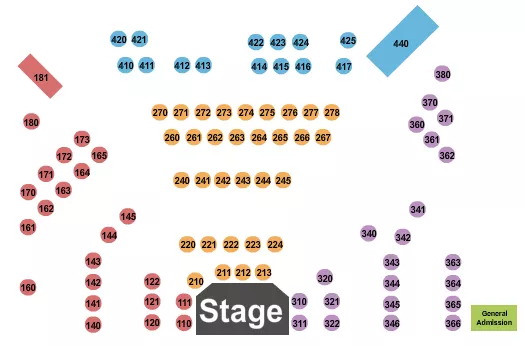 seating chart for Ann Arbor Comedy Showcase - End Stage - eventticketscenter.com