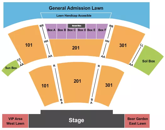 seating chart for Anselmo Valencia Tori Amphitheater - Endstage 2 - eventticketscenter.com