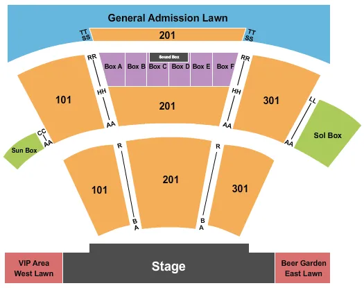 seating chart for Anselmo Valencia Tori Amphitheater - Endstage - eventticketscenter.com