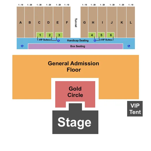 seating chart for AV Fair & Event Center - Endstage GC & GA - eventticketscenter.com