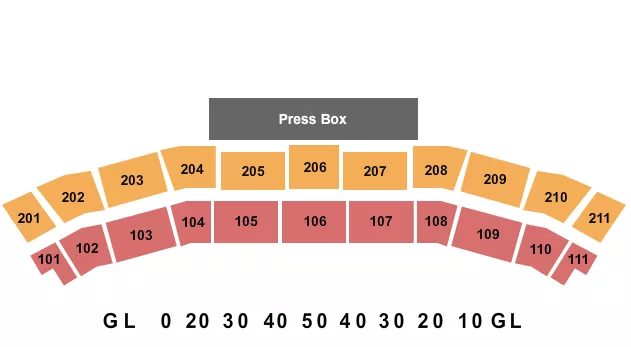 seating chart for Anthony Field at Wildcat Stadium - DCI - eventticketscenter.com