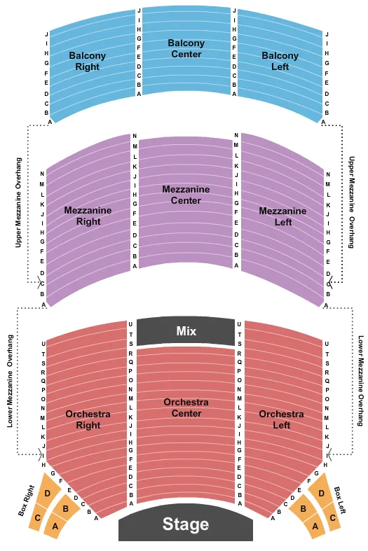 seating chart for Mainstage at Apollo Theater - New York - Endstage 2 - eventticketscenter.com