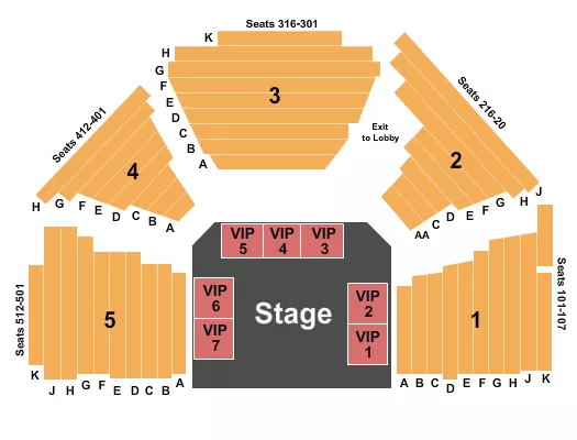 seating chart for Apollo Theater Main Stage - Chicago - Endstage VIP Tables - eventticketscenter.com