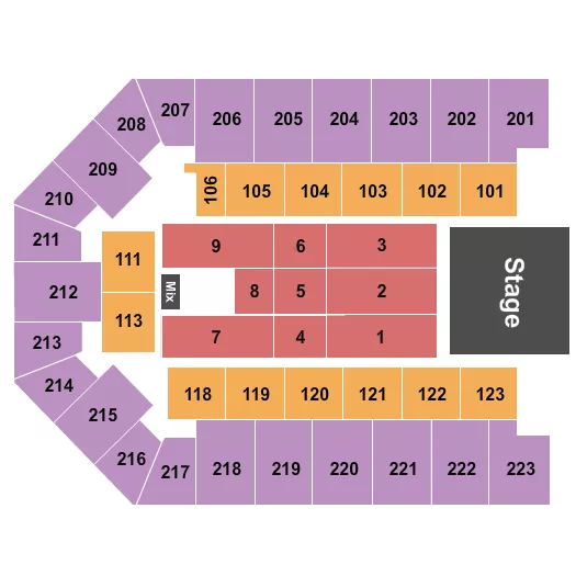 seating chart for Appalachian Wireless Arena - Godsmack - eventticketscenter.com