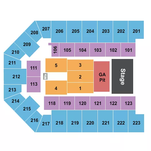 seating chart for Appalachian Wireless Arena - Hardy - eventticketscenter.com