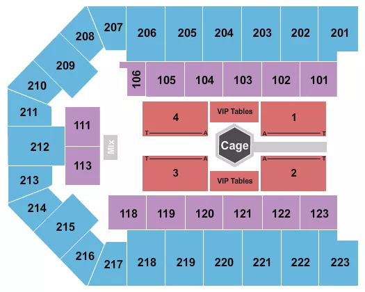 seating chart for Appalachian Wireless Arena - MMA - eventticketscenter.com