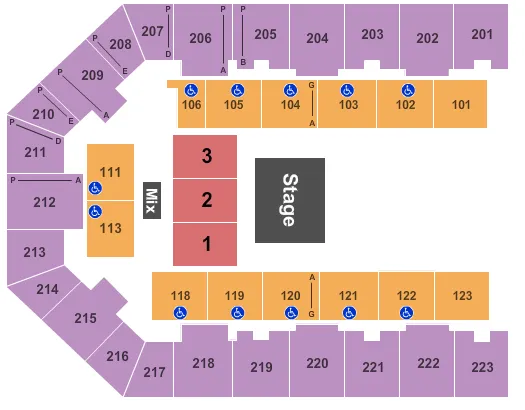 seating chart for Appalachian Wireless Arena - Paw Patrol 2 - eventticketscenter.com