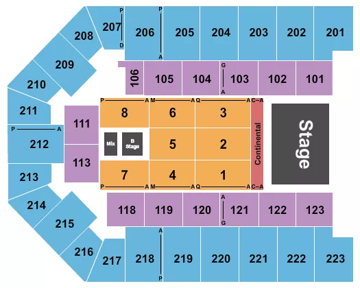 seating chart for Appalachian Wireless Arena - Sugarland - eventticketscenter.com