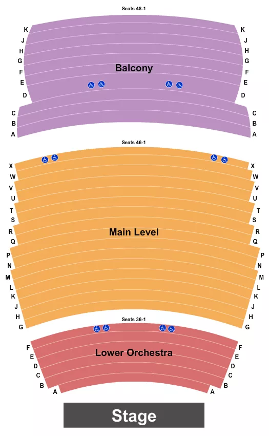 seating chart for Ardrey Auditorium - End Stage - eventticketscenter.com