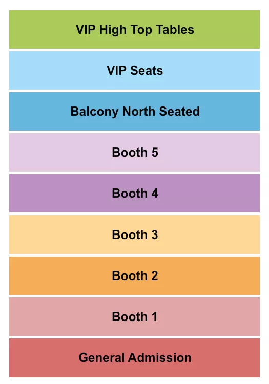 seating chart for Armory Music Hall - GA/VIP/Booths - eventticketscenter.com