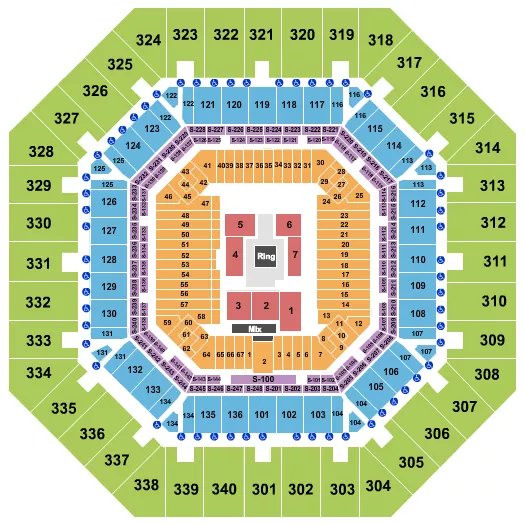 seating chart for Arthur Ashe Stadium - AEW - eventticketscenter.com