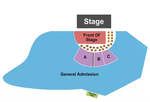 seating chart for Artpark Amphitheatre - Endstage Tables 2 - eventticketscenter.com