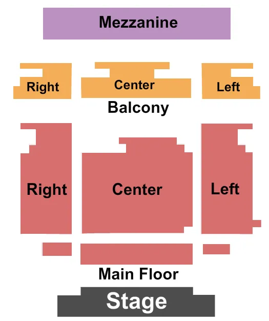 seating chart for Arts Center at Iowa Western - End Stage - eventticketscenter.com