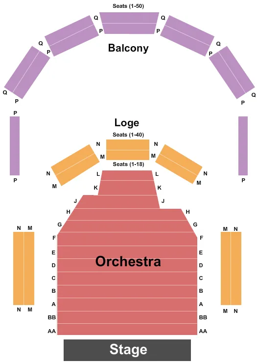 seating chart for Arts Center of Coastal Carolina - End Stage - eventticketscenter.com