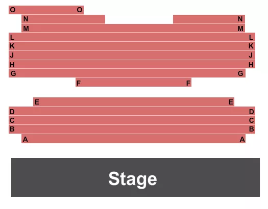seating chart for Hall-Moser Theatre at Arts Place - Endstage - eventticketscenter.com