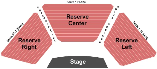 seating chart for Arvada Center - Main Stage Theatre - End Stage - eventticketscenter.com