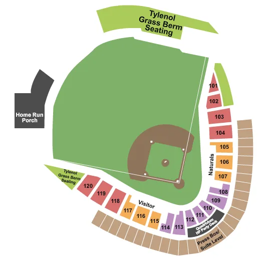 seating chart for Arvest Ballpark - Baseball - eventticketscenter.com