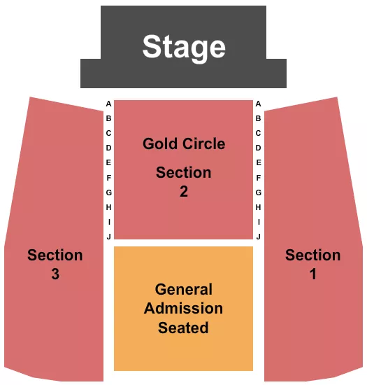 seating chart for Asbury Hall at Babeville - Gold Circle/Seated GA - eventticketscenter.com