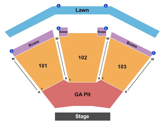 seating chart for Ascend Amphitheater - Endstage GA Pit - eventticketscenter.com