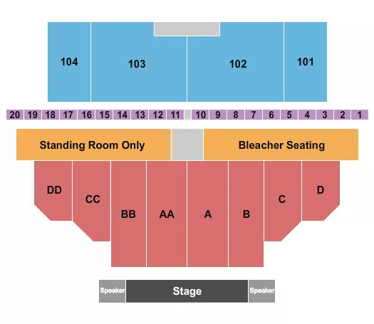 seating chart for Ashland County Fairgrounds - Endstage GA 2 - eventticketscenter.com