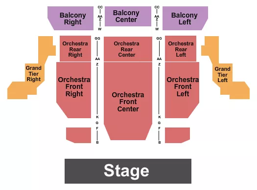seating chart for Atherton Auditorium At Delta Center For the Arts - Endstage - eventticketscenter.com