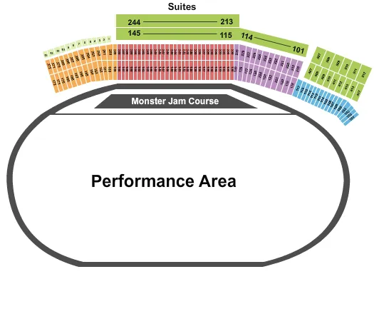 seating chart for Atlanta Motor Speedway - Monster Jam - eventticketscenter.com