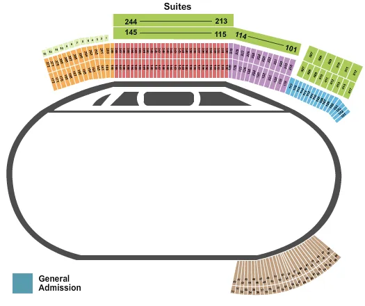 seating chart for Atlanta Motor Speedway - Racing - eventticketscenter.com