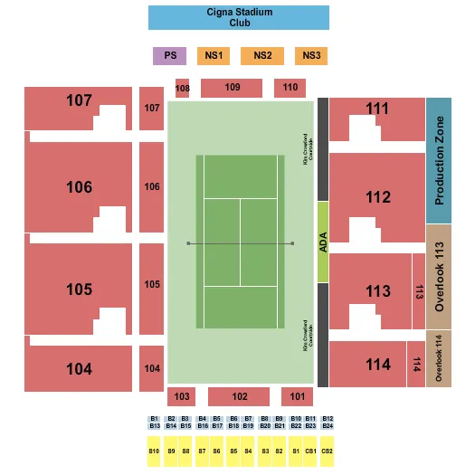 seating chart for Atlantic Station - Tennins - eventticketscenter.com