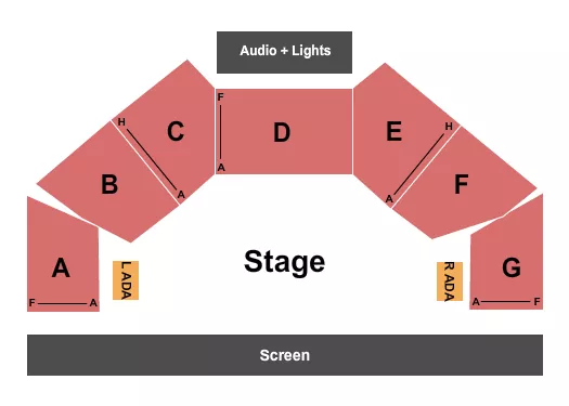 seating chart for Auction Barn Studio - Endstage - eventticketscenter.com