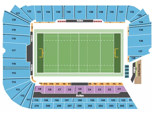 seating chart for Audi Field - Rugby - eventticketscenter.com