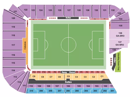 Soccer 2 Seating Map