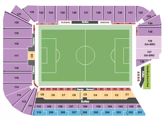 seating chart for Audi Field - Soccer 2 - eventticketscenter.com