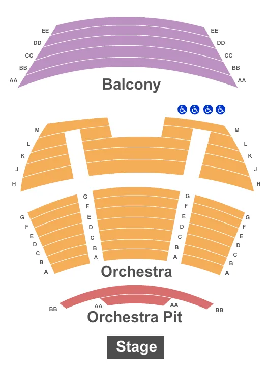 seating chart for August Wilson Center - End Stage - eventticketscenter.com