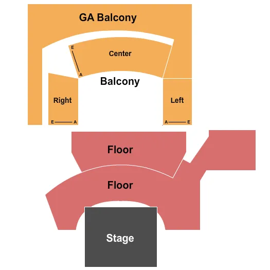 seating chart for Aura - ME - Endstage GA Flr/GA Balc - eventticketscenter.com