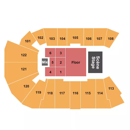 seating chart for Avenir Centre - Endstage GA Floor 2 - eventticketscenter.com