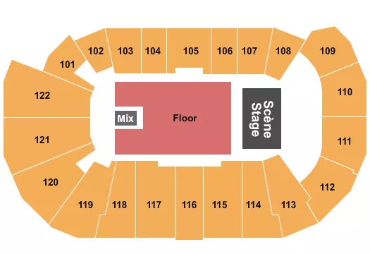 seating chart for Avenir Centre - Endstage GA Floor 3 - eventticketscenter.com