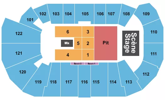 seating chart for Avenir Centre - Endstage Pit 2 - eventticketscenter.com