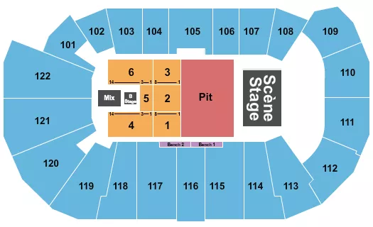 seating chart for Avenir Centre - Endstage Pit 3 - eventticketscenter.com
