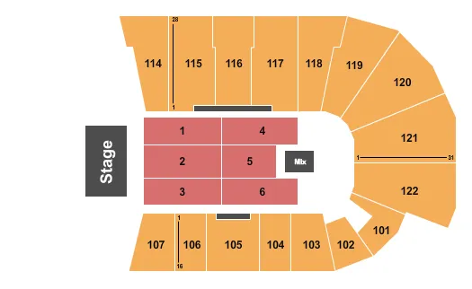seating chart for Avenir Centre - Endstage - eventticketscenter.com