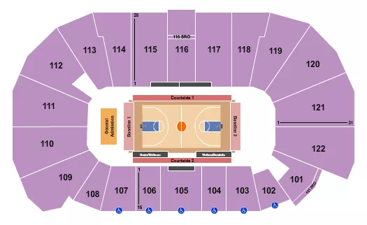 seating chart for Avenir Centre - Harlem Globetrotters - eventticketscenter.com