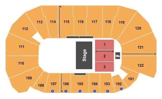 seating chart for Avenir Centre - Johnny Reid - eventticketscenter.com