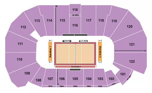 seating chart for Avenir Centre - Volleyball - eventticketscenter.com
